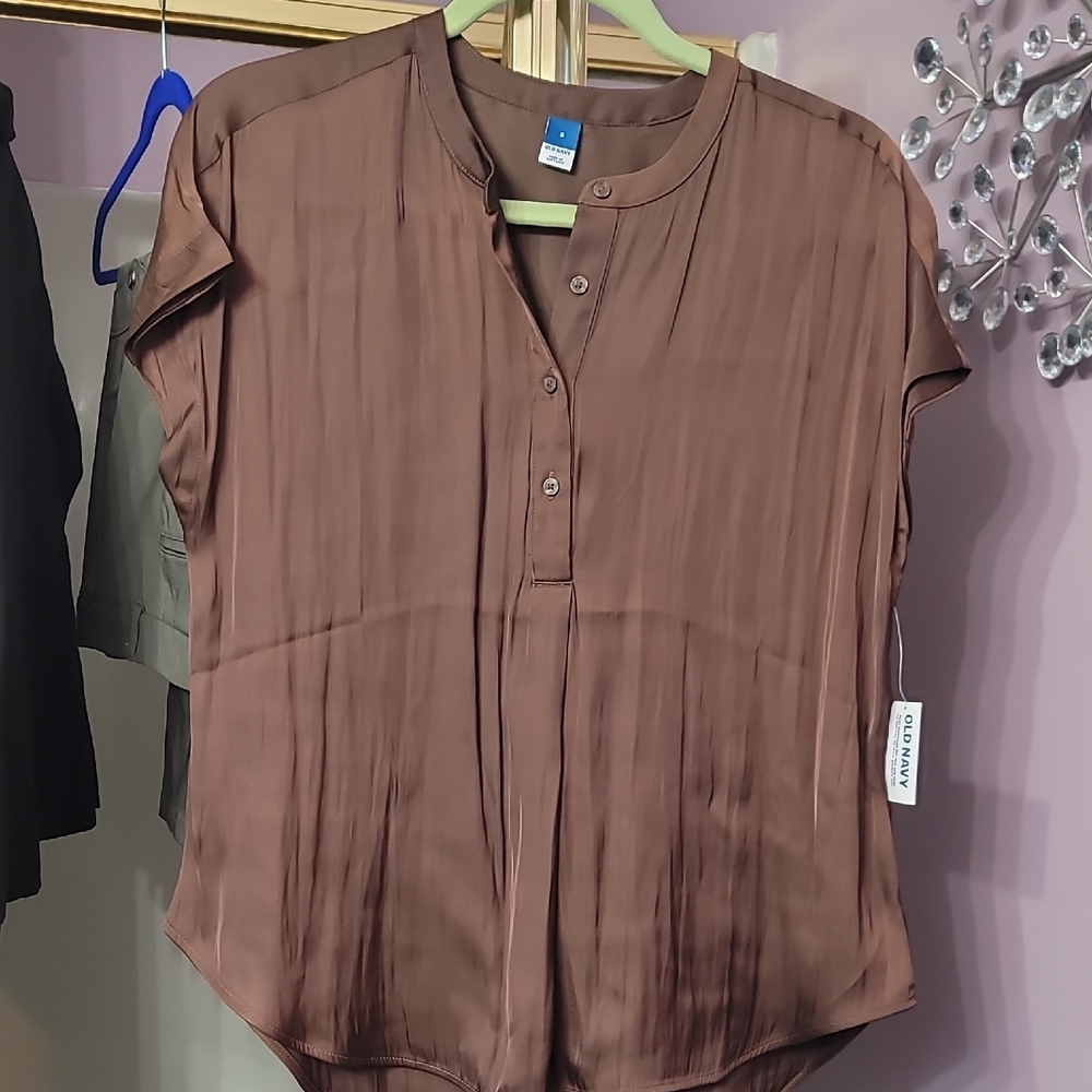 a new day Chocolate Brown Women's Blouse